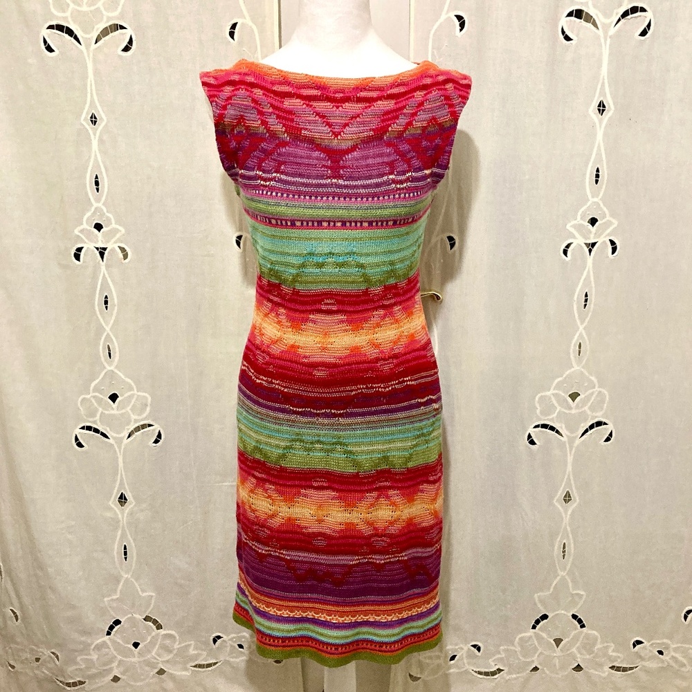 Colorful Ralph Lauren Dress, Linen and Cotton, Size PXS